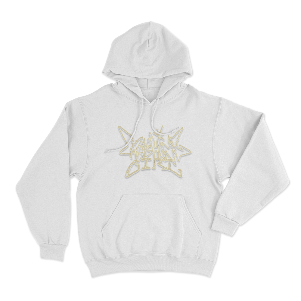 Machine Girl Super Freq Logo Unisex Hoodie White Machine Girl Super Freq Logo Unisex Hoodie White