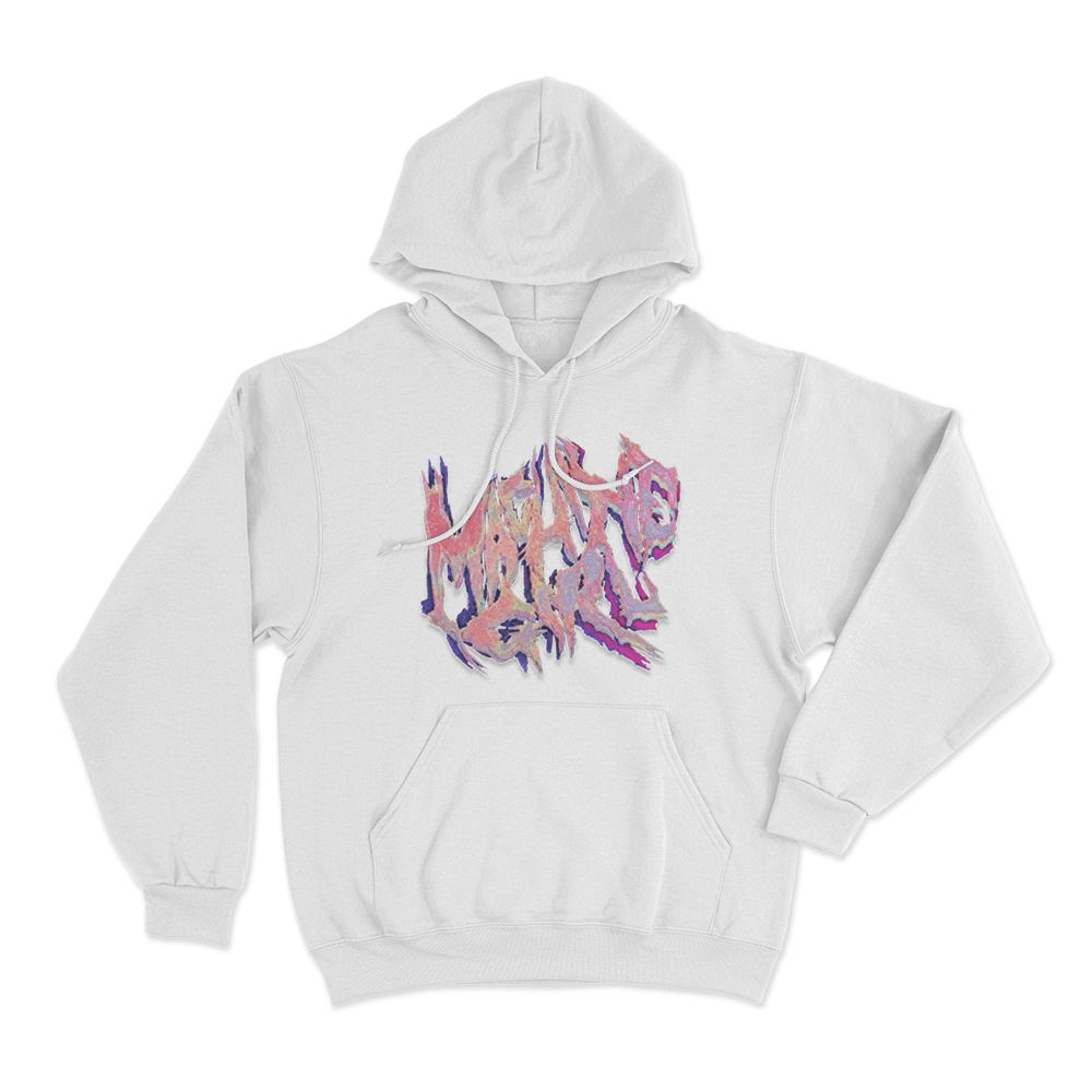 Pastel Machine Girl Logo Unisex Hoodie White Pastel Machine Girl Logo Unisex Hoodie White